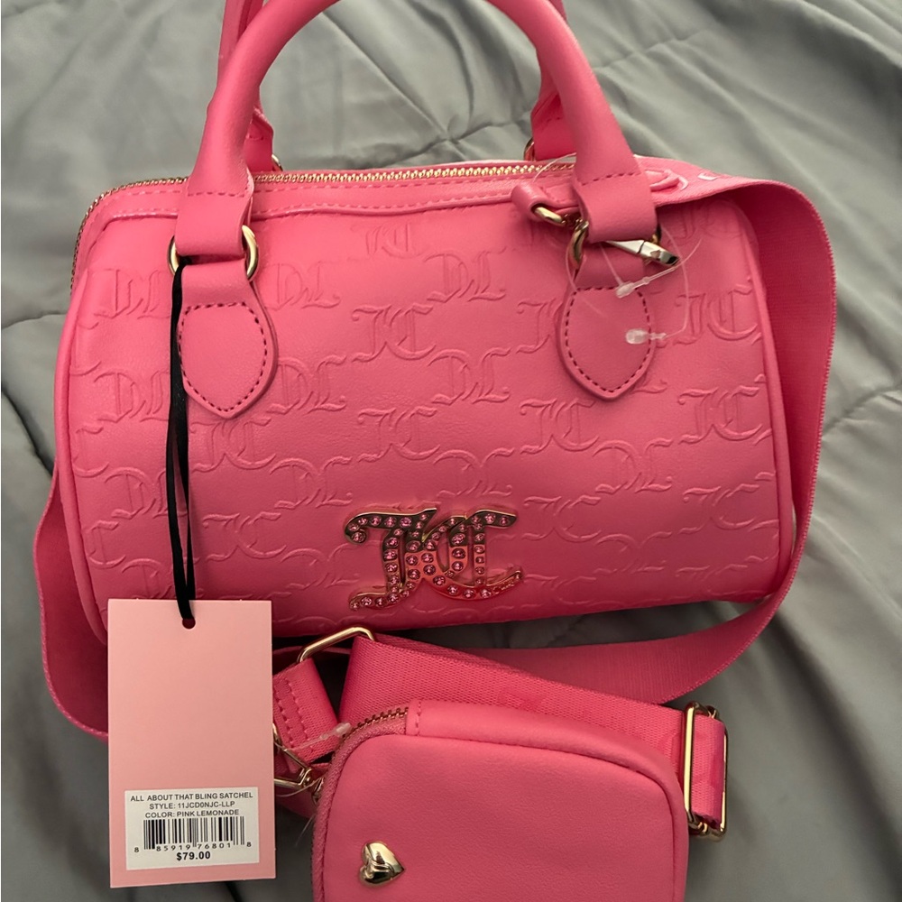 Juicy Couture Pink Embossed Mini Bag Set - Picture 2 of 10
